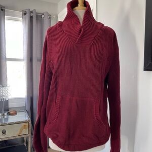 American Rag Burgundy Cowl Neck Sweater